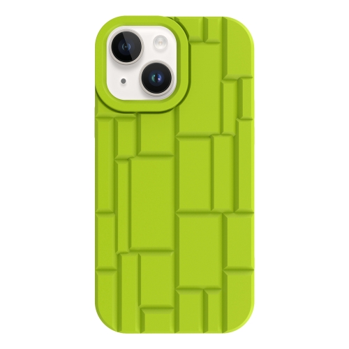 

For iPhone 14 3D Ice Cubes Liquid Silicone Phone Case(Green)