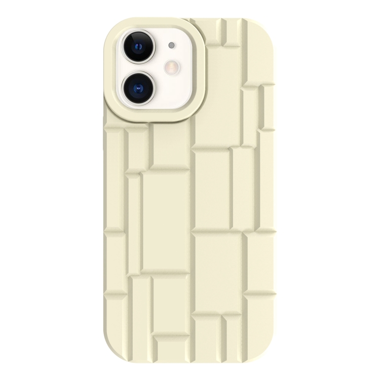

For iPhone 11 3D Ice Cubes Liquid Silicone Phone Case(Beige)