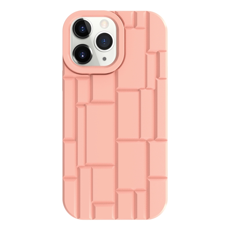 

For iPhone 11 Pro Max 3D Ice Cubes Liquid Silicone Phone Case(Pink)