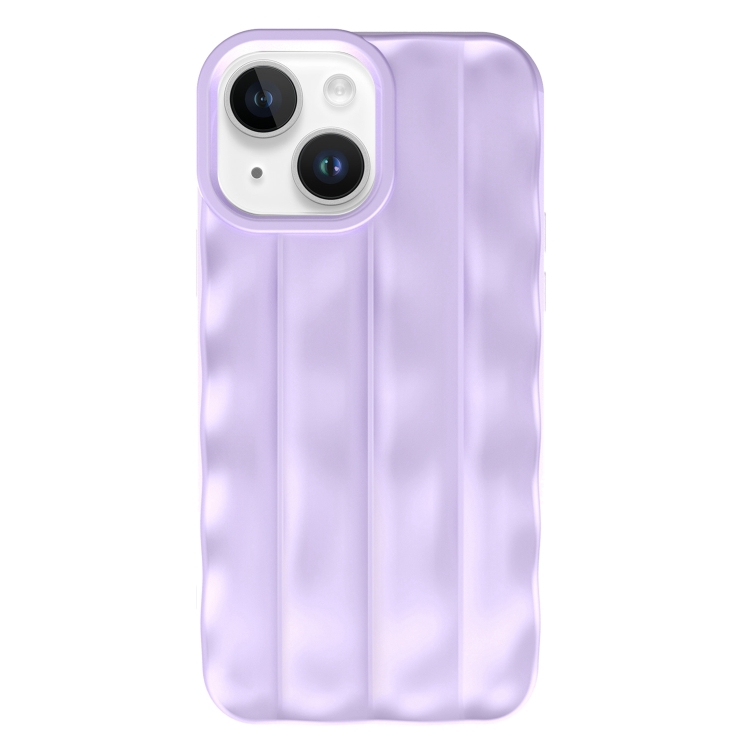 

For iPhone 14 Plus 3D Stripe TPU Phone Case(Purple)