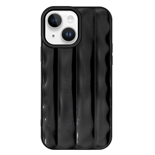 

For iPhone 14 Plus 3D Stripe TPU Phone Case(Black)