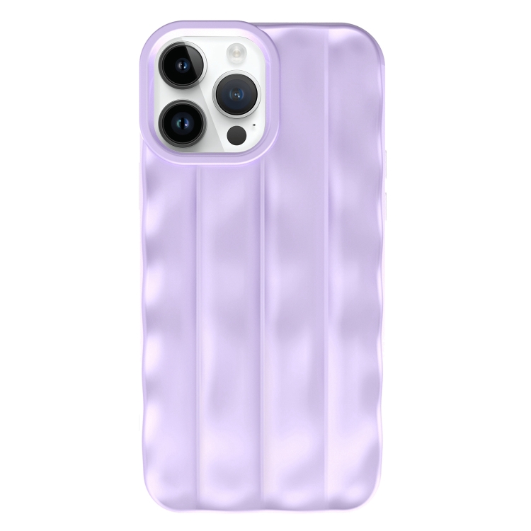 

For iPhone 14 Pro 3D Stripe TPU Phone Case(Purple)