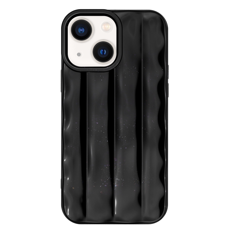 

For iPhone 13 3D Stripe TPU Phone Case(Black)
