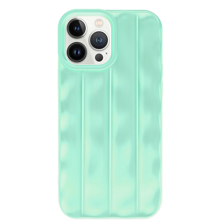 

For iPhone 13 Pro 3D Stripe TPU Phone Case(Mint Green)