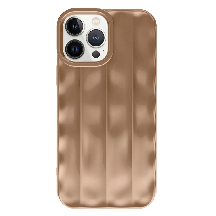 

For iPhone 13 Pro Max 3D Stripe TPU Phone Case(Chocolate Color)