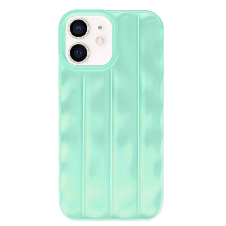 

For iPhone 12 / 12 Pro 3D Stripe TPU Phone Case(Mint Green)