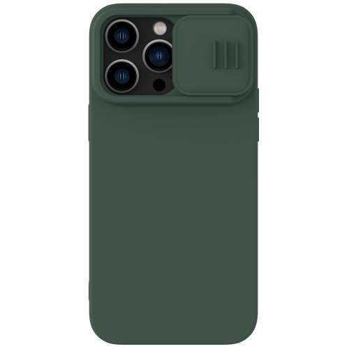 

For iPhone 14 Pro Max NILLKIN CamShield Liquid Silicone Phone Case (Dark Green)