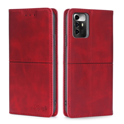 

For ZTE Blade A72 5G Cow Texture Magnetic Horizontal Flip Leather Phone Case(Red)