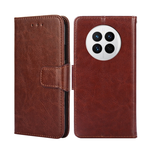 

For Huawei Mate 50 Crystal Texture Leather Phone Case(Brown)
