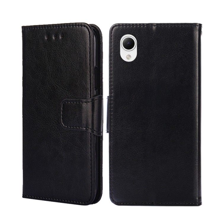 

For Samsung Galaxy A23e/A22e Crystal Texture Leather Phone Case(Black)
