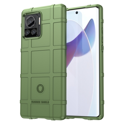 

For Motorola Moto Edge 30 Ultra Rugged Shield Full Coverage Shockproof TPU Phone Case(Green)