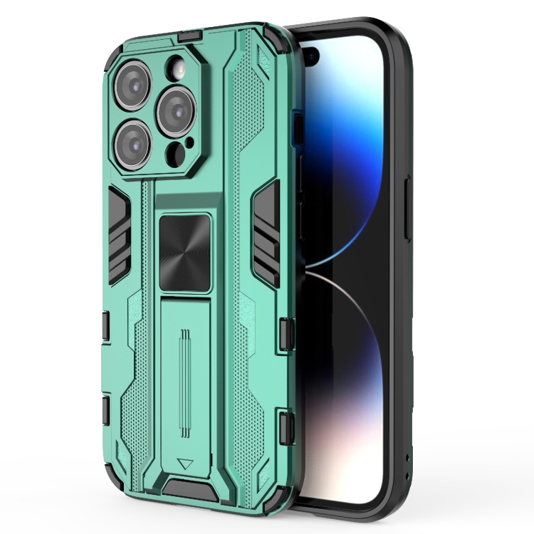 

For iPhone 14 Pro Supersonic PC + TPU Holder Phone Case(Green)