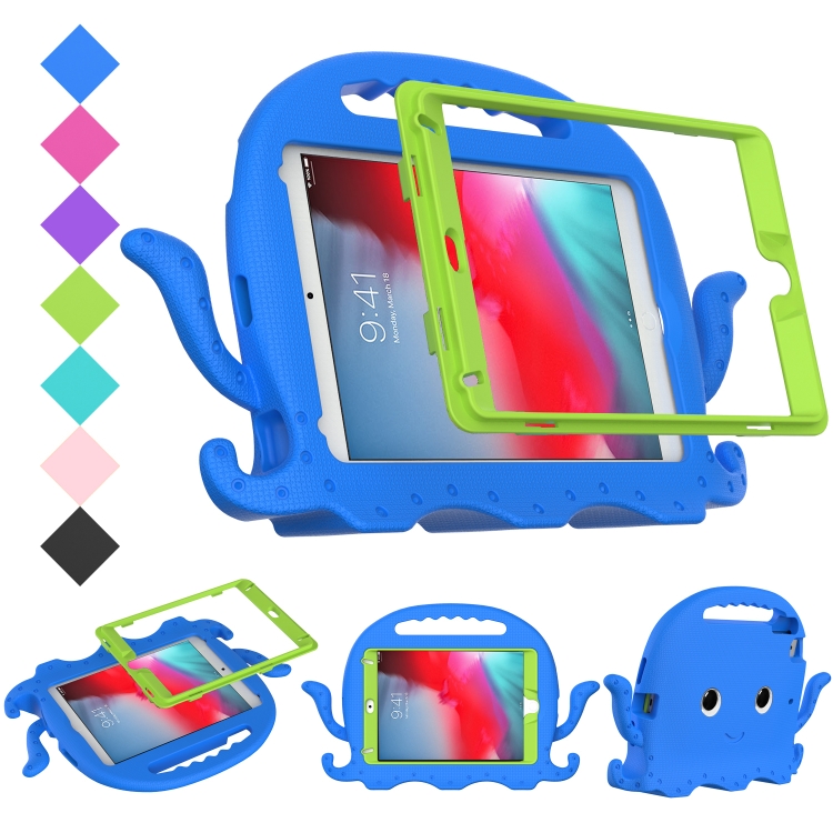 

For iPad mini 1 / 2 / 3 / 4 / 5 Octopus Style EVA + PC Tablet Case with Strap(Blue)