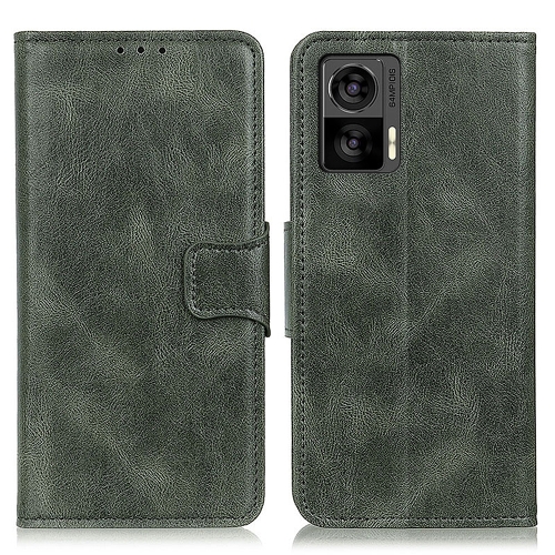 

For Motorola Edge 30 Neo Mirren Crazy Horse Texture Leather Phone Case(Dark Green)