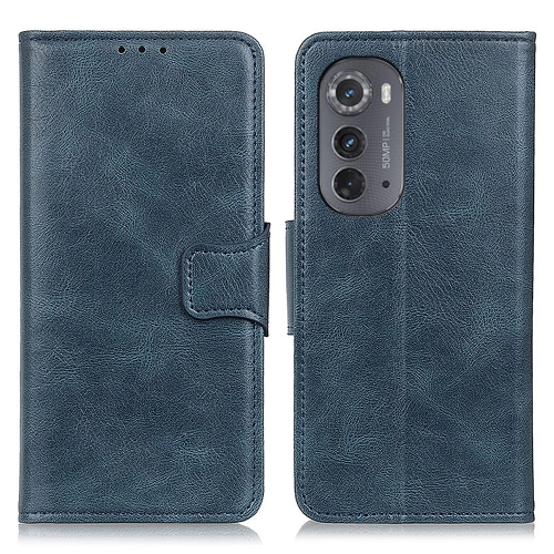 

For Motorola Edge 2022 Mirren Crazy Horse Texture Leather Phone Case(Blue)