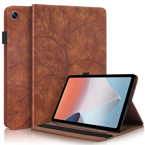 

For OPPO Pad Air Life Tree Series Horizontal Flip Leather Tablet Case(Brown)