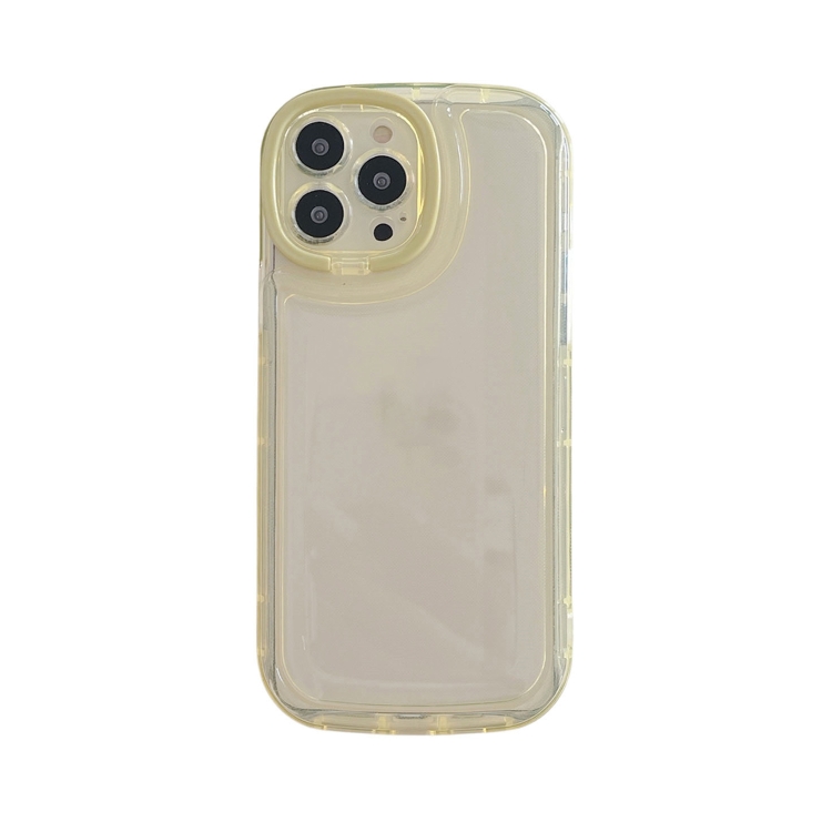 

For iPhone 12 Lens Invisible Bracket TPU Phone Case(Beige)