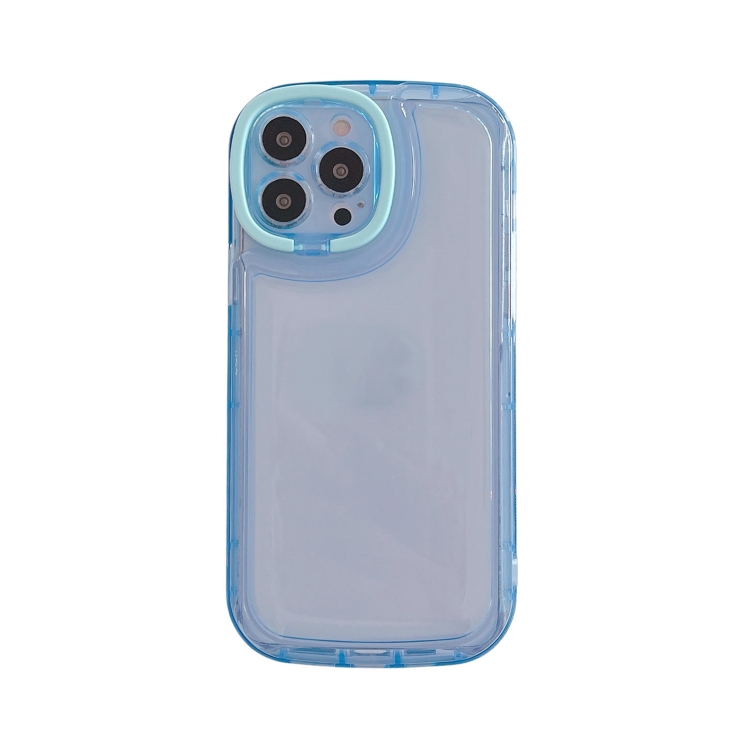 

For iPhone 11 Pro Max Lens Invisible Bracket TPU Phone Case(Blue)