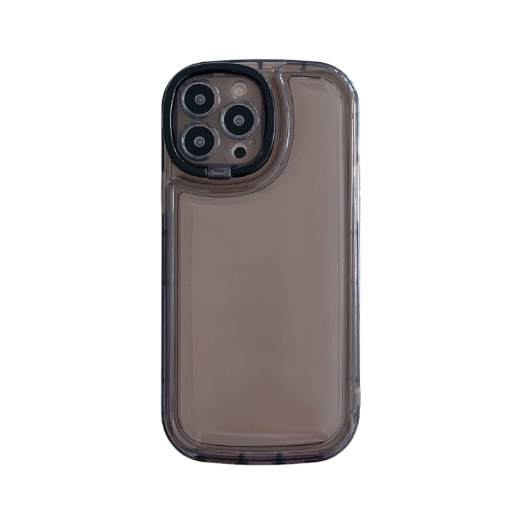 

For iPhone 11 Lens Invisible Bracket TPU Phone Case(Black)