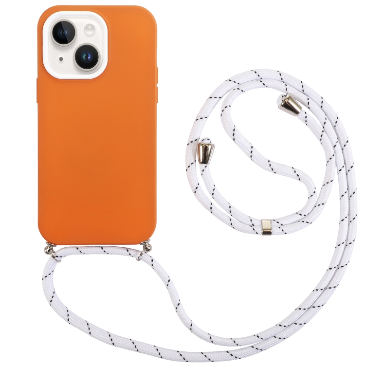 

For iPhone 14 3 In 1 PC + TPU Solid Color Phone Case(Orange)
