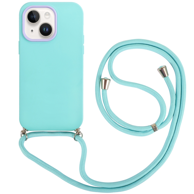 

For iPhone 14 Plus 3 In 1 PC + TPU Solid Color Phone Case(Mint Green)