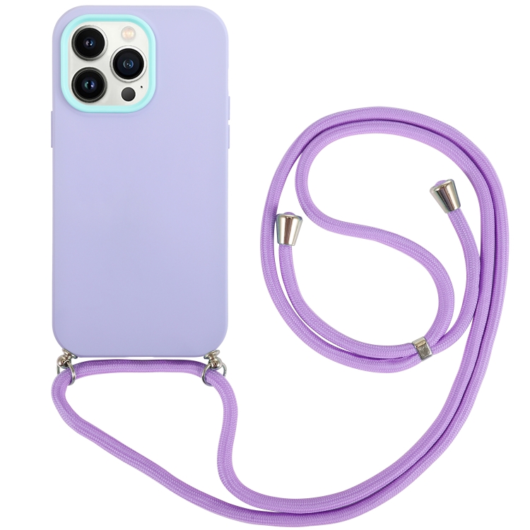 

For iPhone 14 Pro 3 In 1 PC + TPU Solid Color Phone Case(Purple)