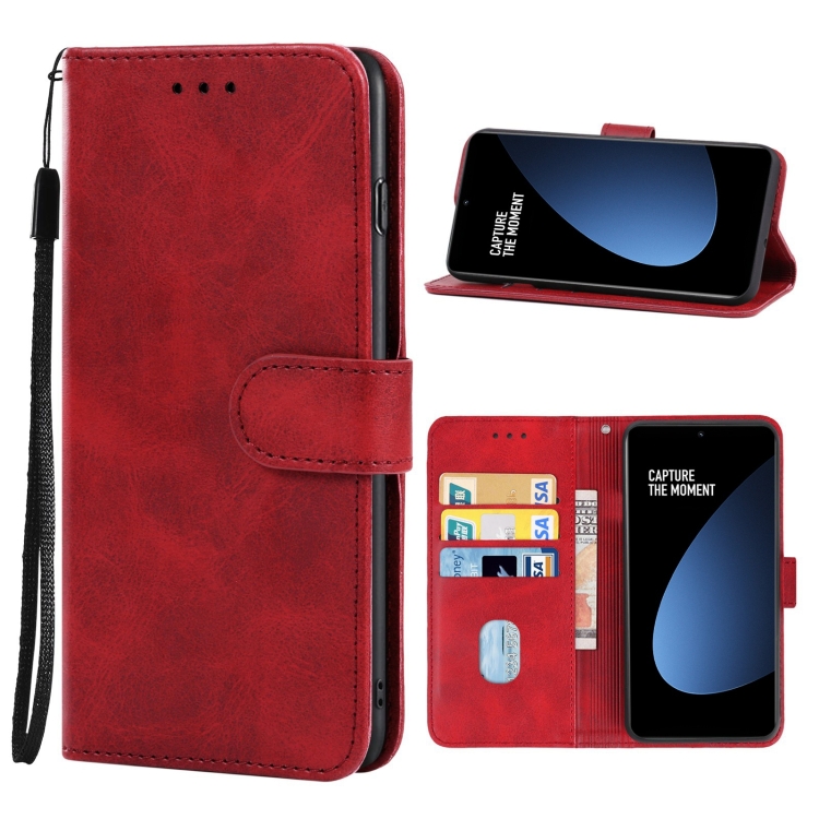 

For Xiaomi 12T Pro Leather Phone Case(Red)