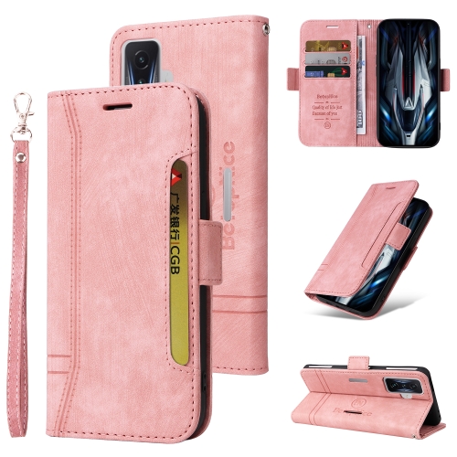 

For Xiaomi Redmi K50 Gaming BETOPNICE Dual-side Buckle Leather Phone Case(Pink)