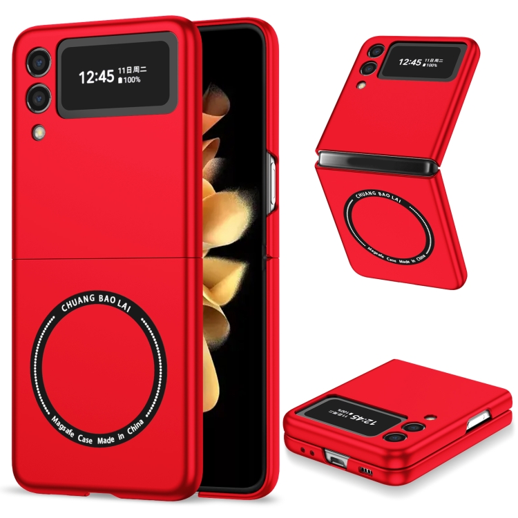 

For Samsung Galaxy Z Flip3 5G Magsafe Magnetic Folding PC Phone Case(Red)