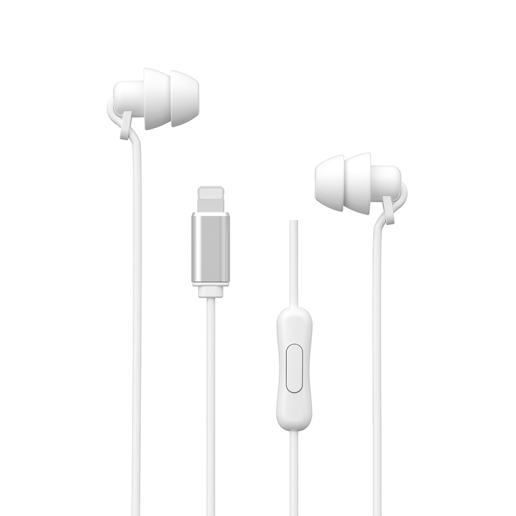 

WEKOME YB02 SHQ Series In-Ear Sleep Wired Earphone, Plug Type:8 Pin(White)