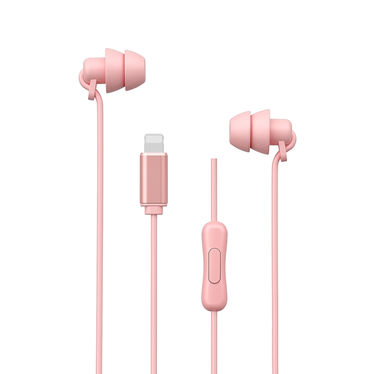 

WEKOME YB02 SHQ Series In-Ear Sleep Wired Earphone, Plug Type:8 Pin(Pink)