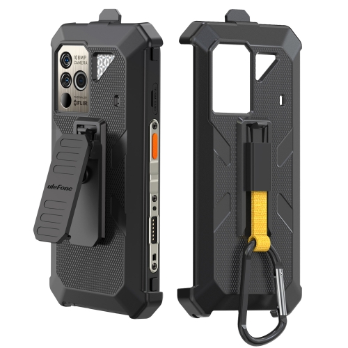 For Ulefone Power Armor 18T Ulefone Back Clip Phone Case with Carabiner (Black)