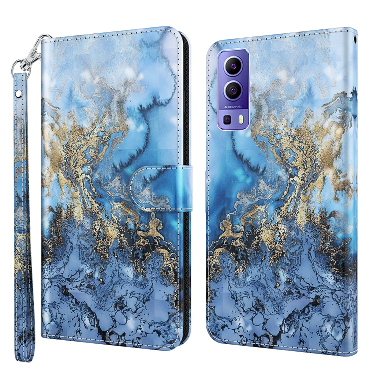 

For vivo Y72 5G 3D Painting Pattern TPU + PU Leather Phone Case(Milky Way)