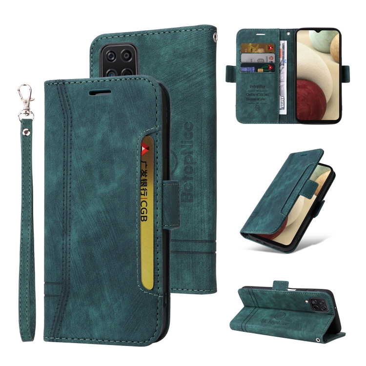 

For Samsung Galaxy A12 5G / 4G BETOPNICE Dual-side Buckle Leather Phone Case(Green)
