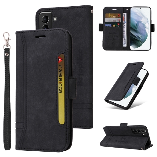 

For Samsung Galaxy S21+ 5G BETOPNICE Dual-side Buckle Leather Phone Case(Black)