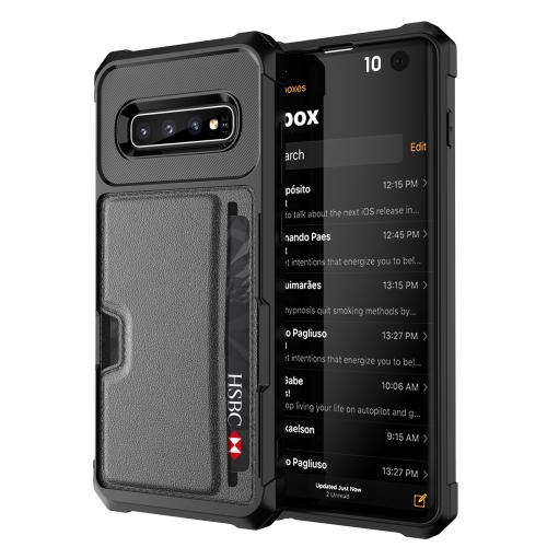 

For Samsung Galaxy S10 ZM02 Card Slot Holder Phone Case(Black)