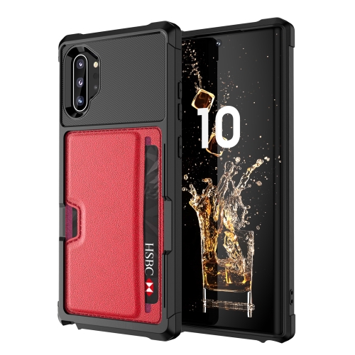 

For Samsung Galaxy Note10+ ZM02 Card Slot Holder Phone Case(Red)