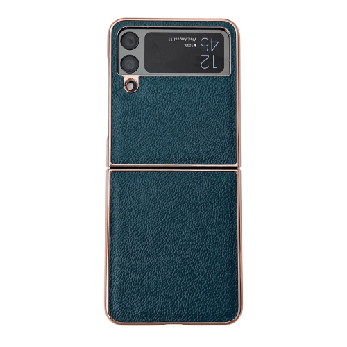 

For Samsung Galaxy Z Flip4 Skyline Series Nano Electroplating PU Phone Case(Green)