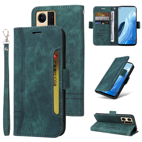 

For OPPO Reno7 / F21 Pro BETOPNICE Dual-side Buckle Leather Phone Case(Green)