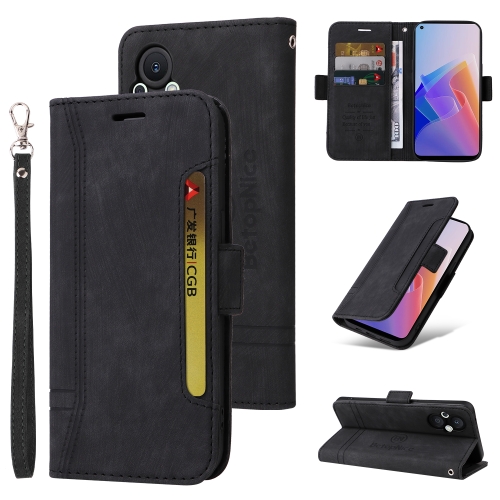 For OPPO Reno 7Z 5G BETOPNICE Dual-side Buckle Leather Phone Case(Black)