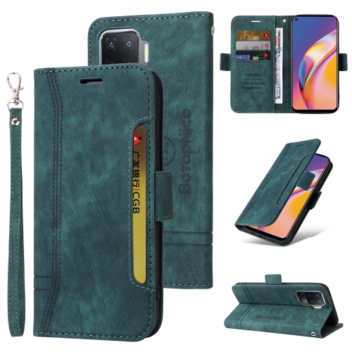 

For OPPO A94 4G BETOPNICE Dual-side Buckle Leather Phone Case(Green)