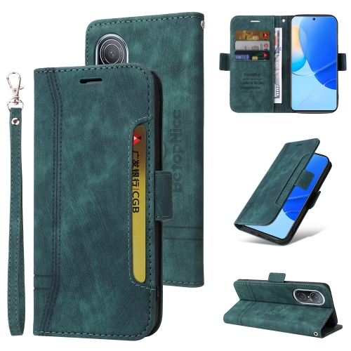 For Huawei nova 9 SE BETOPNICE Dual-side Buckle Leather Phone Case(Green)