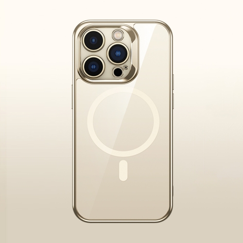 

For iPhone 14 Plus Benks MagSafe Magnetic Electroplated Glass Phone Case(Gold)