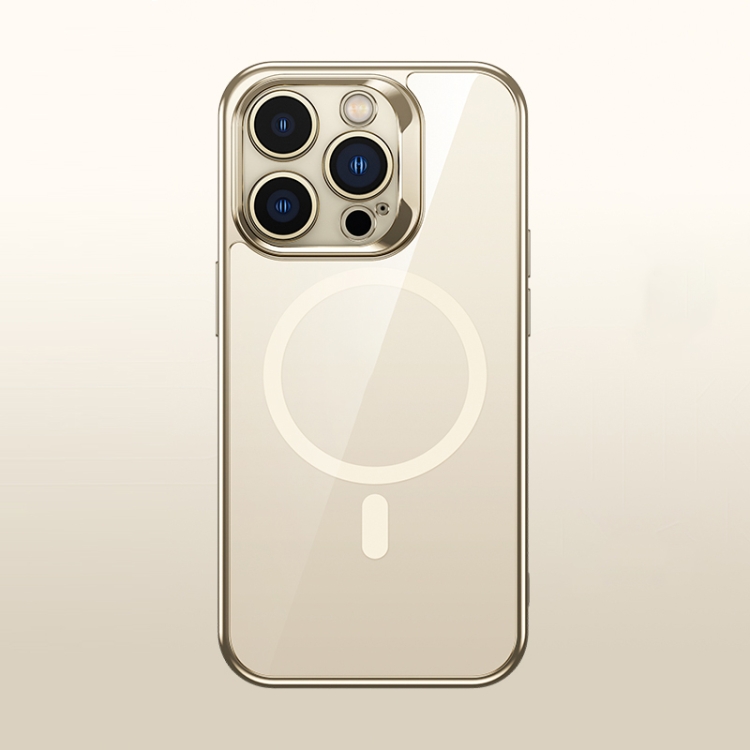 

For iPhone 14 Pro Max Benks MagSafe Magnetic Electroplated Glass Phone Case(Gold)