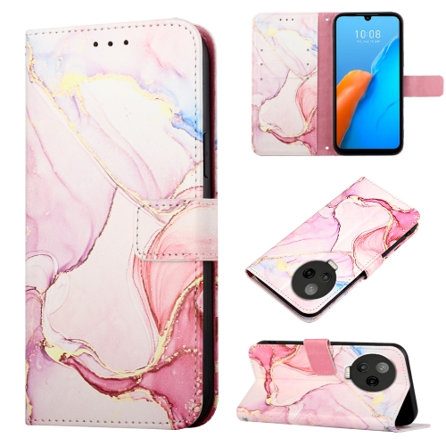 

For Infinix Note 12 Pro 4G PT003 Marble Pattern Flip Leather Phone Case(Rose Gold)