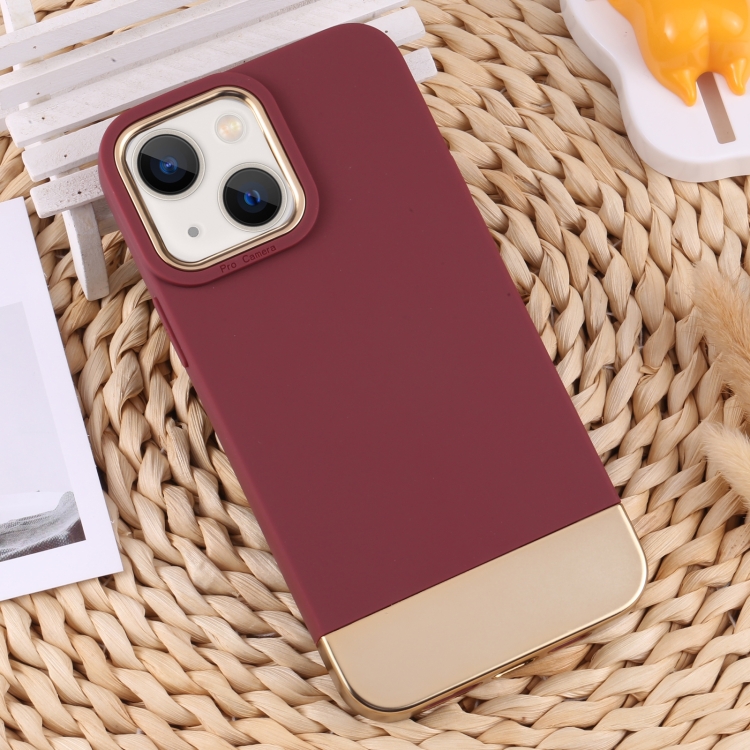 

For iPhone 14 TPU + Electroplated PC Phone Case(Red)