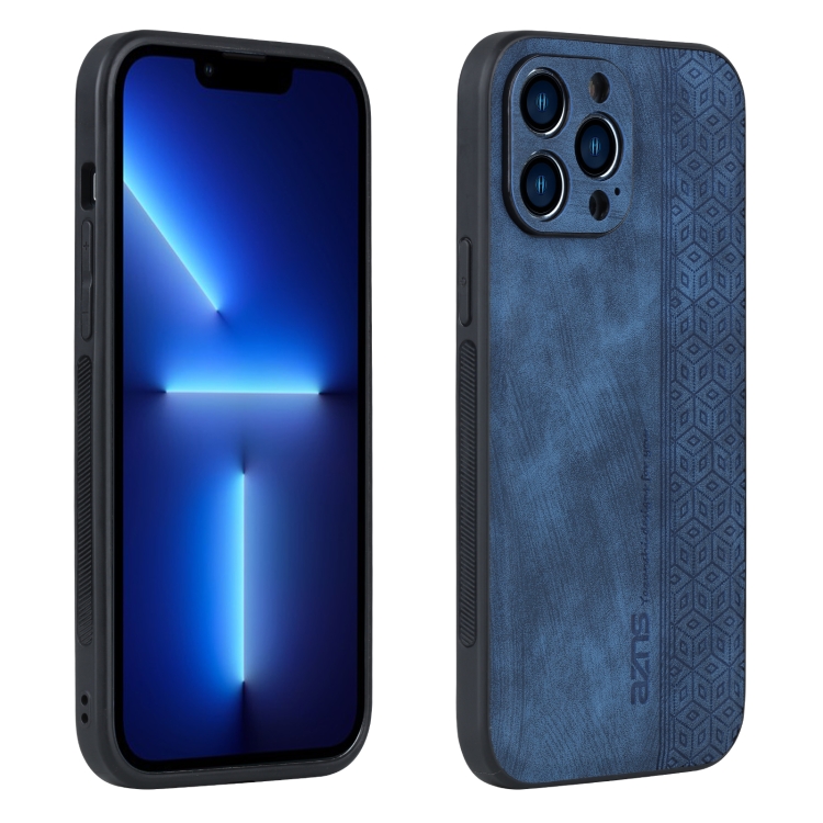

For iPhone 12 Pro AZNS 3D Embossed Skin Feel Phone Case(Sapphire Blue)