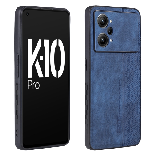 

For OPPO K10 Pro 5G AZNS 3D Embossed Skin Feel Phone Case(Sapphire Blue)