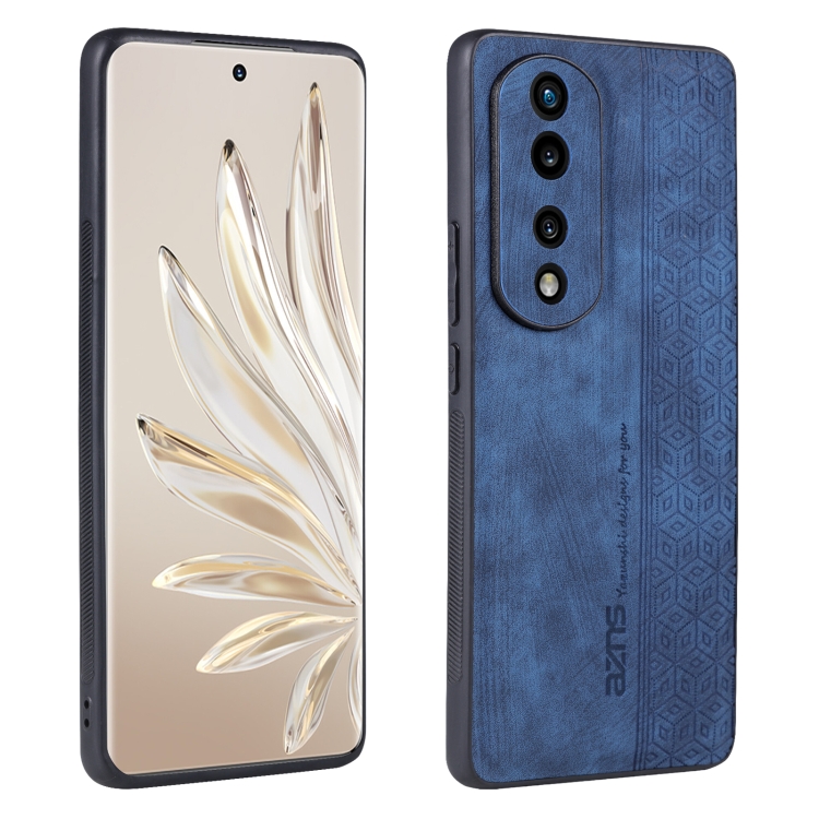 

For Honor 70 AZNS 3D Embossed Skin Feel Phone Case(Sapphire Blue)