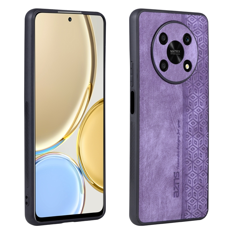 

For Honor X30 / X9 AZNS 3D Embossed Skin Feel Phone Case(Purple)